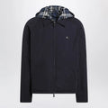 Burberry - Blue reversible cotton jacket with Check pattern