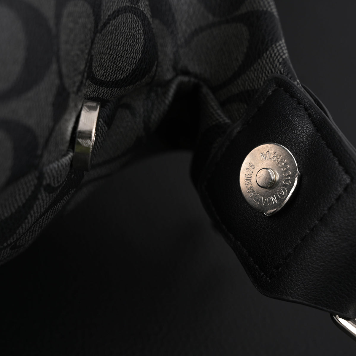 Coach Metropolitan Duffel Bag in Signature Black Canvas