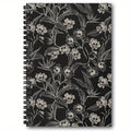 1pc Gothic Spiral Notebook Journal - Elegant Floral Gothic design with Black & White pages - Thick paper for Writing, Journaling, Office, School, Trav